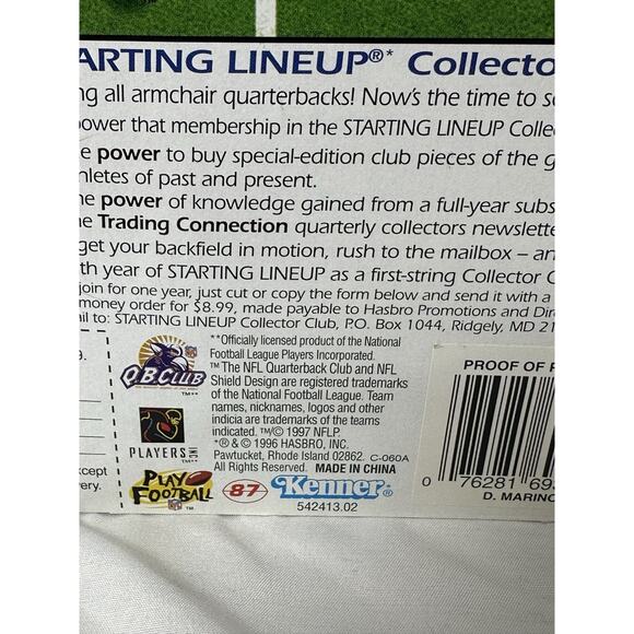 NWB- Dan Marino Miami Dolphins 1997 Starting Lineup Action Figure NFL KENNER - Picture 5 of 5